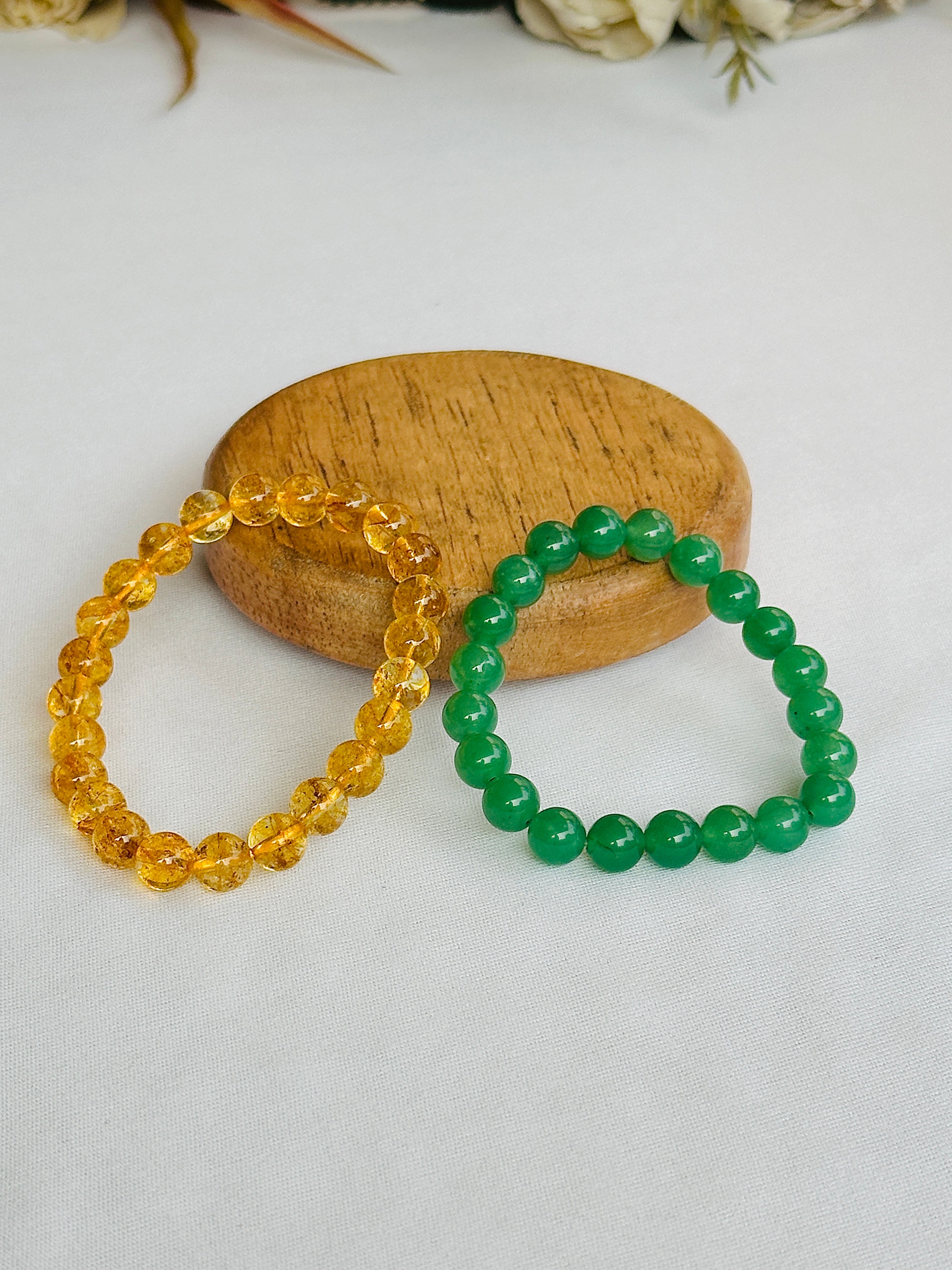 Paisa hi Paisa: Green Aventurine & Yellow Citrine Bracelet - Abhimantrit & Certified